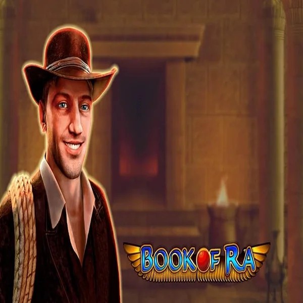 Book of Ra slot logo by Greentube at Wettson Casino