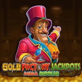 Gold Factory Jackpots Mega Moolah logo by Aurum Signature Studios Wettson Casino